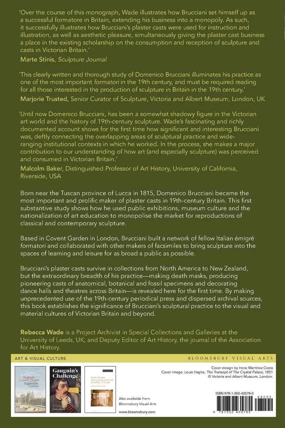 Rückseite: 9781350435780 | Domenico Brucciani and the Formatori of 19th-Century Britain | Wade