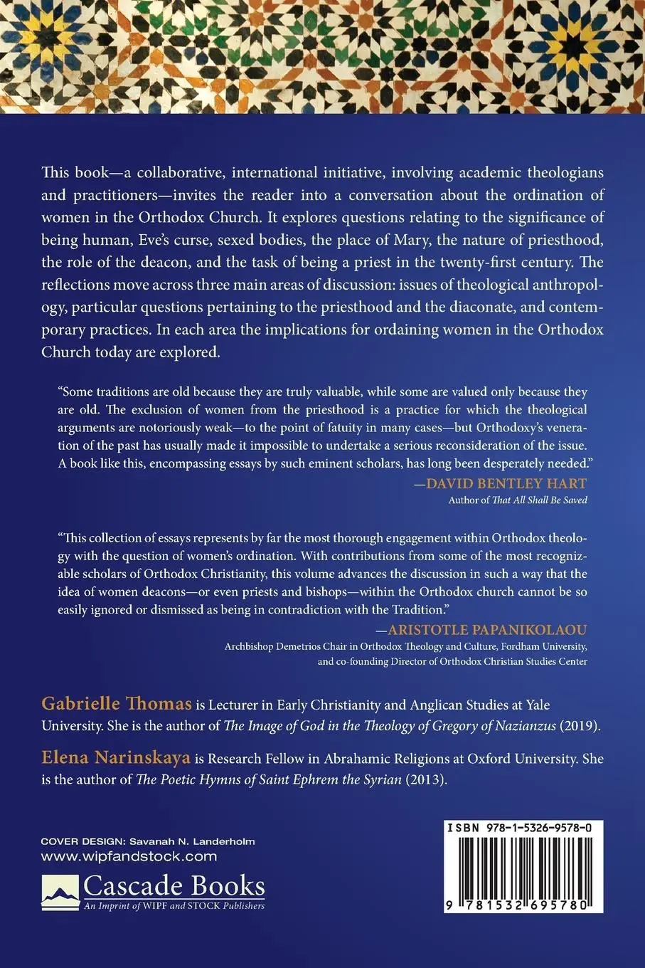 Rückseite: 9781532695780 | Women and Ordination in the Orthodox Church | Gabrielle Thomas (u. a.)
