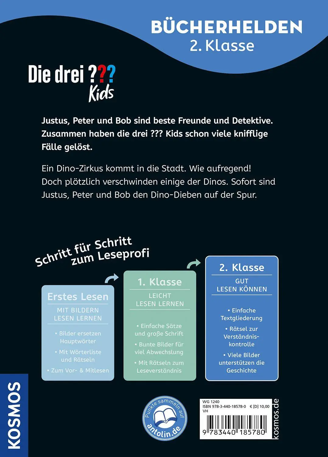 Bild: 9783440185780 | Die drei ??? Kids, Bücherhelden 2. Klasse, Achtung, Dinos! | Buch