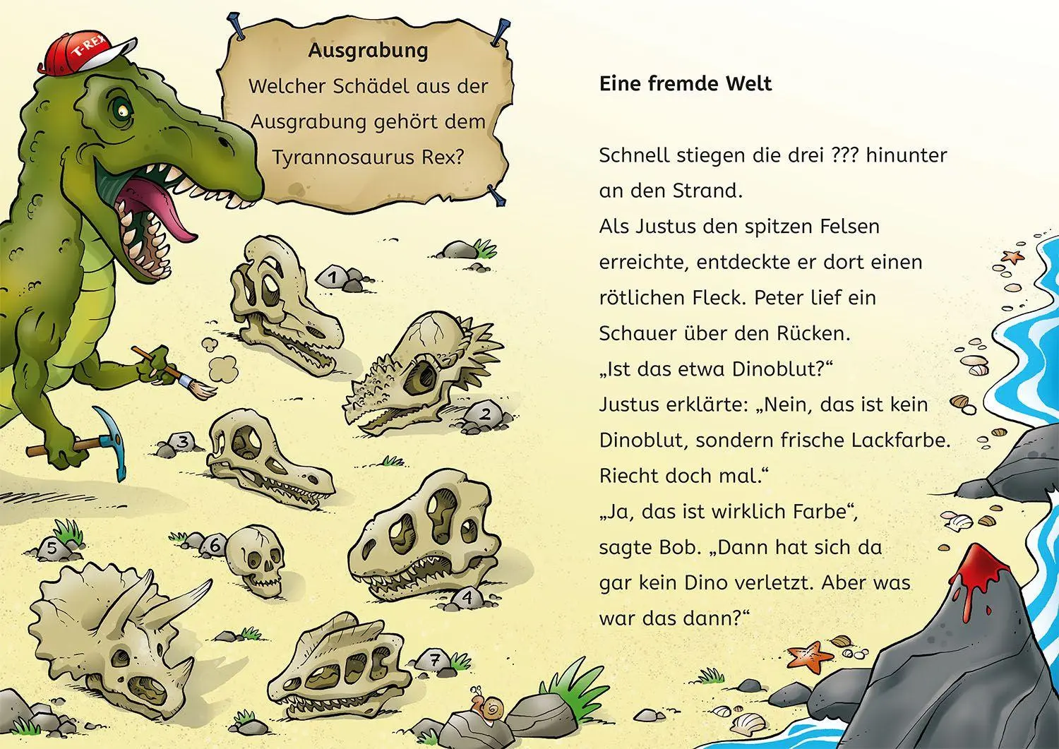 Bild: 9783440185780 | Die drei ??? Kids, Bücherhelden 2. Klasse, Achtung, Dinos! | Buch