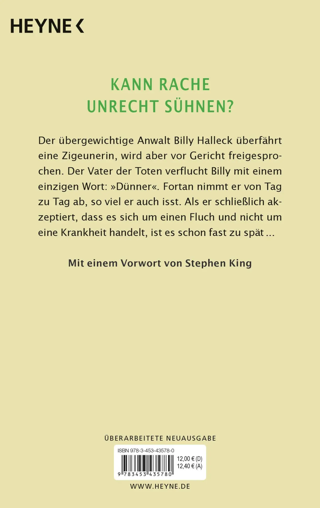 Bild: 9783453435780 | Der Fluch | Roman | Stephen King | Taschenbuch | 448 S. | Deutsch