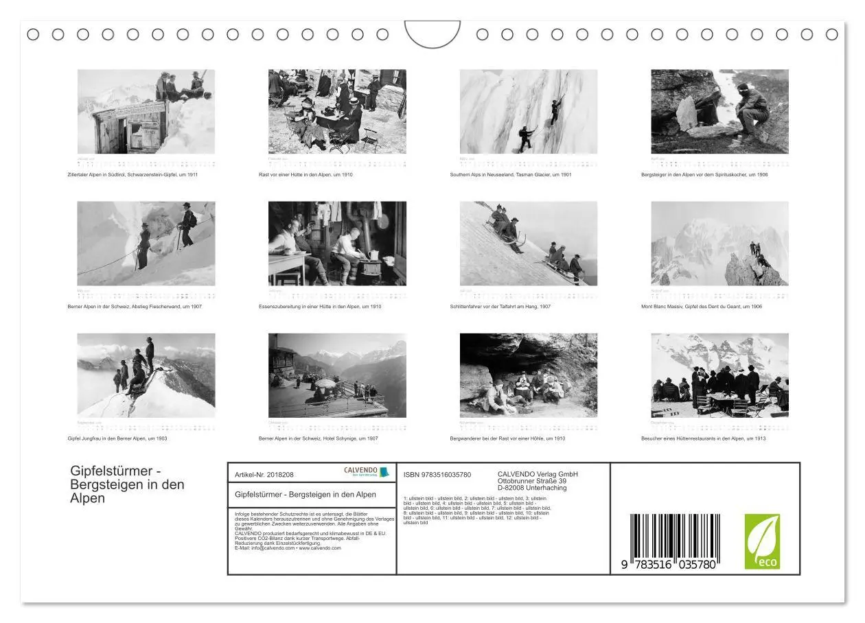 Bild: 9783516035780 | Gipfelstürmer - Bergsteigen in den Alpen (Wandkalender 2026 DIN A4...