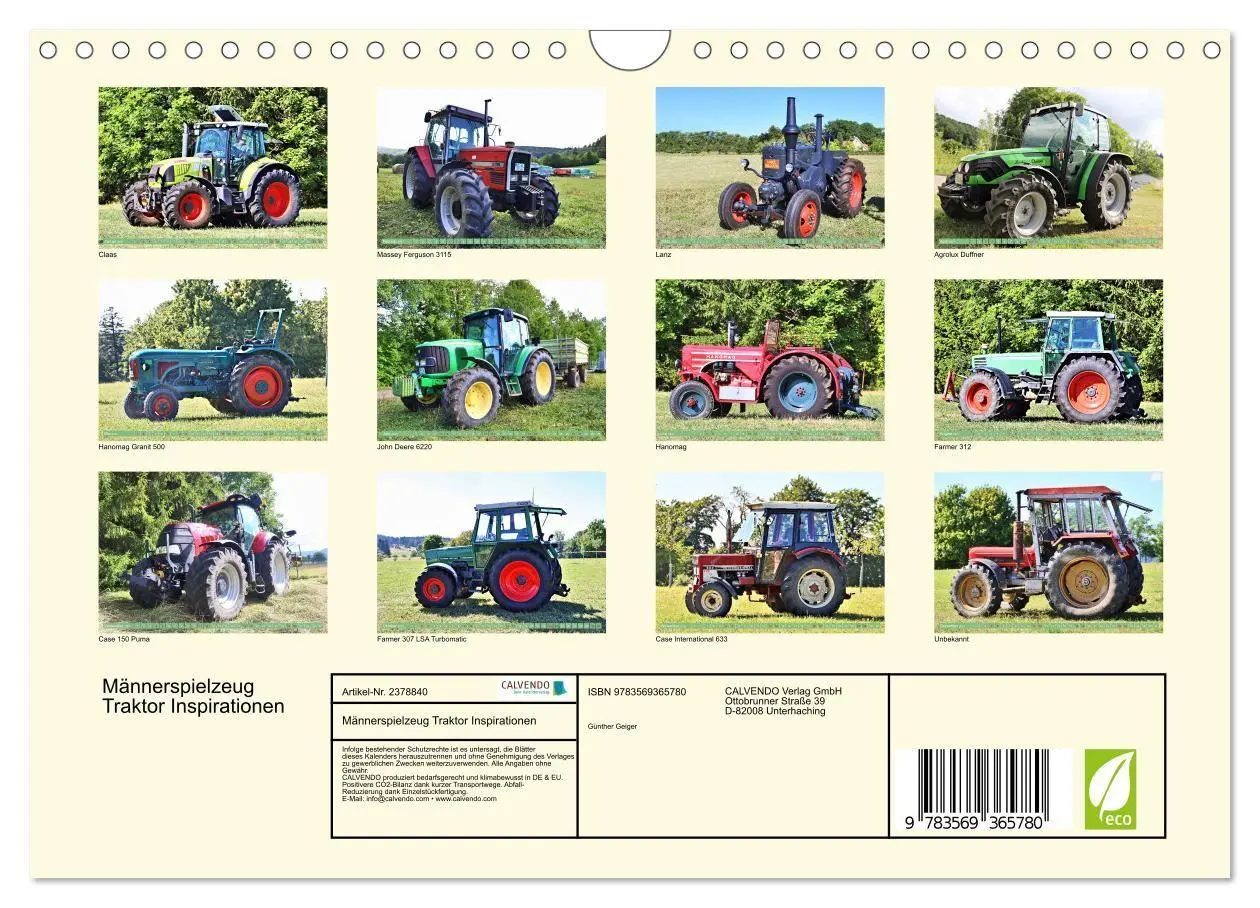 Bild: 9783569365780 | Männerspielzeug Traktor Inspirationen (Wandkalender 2027 DIN A4...