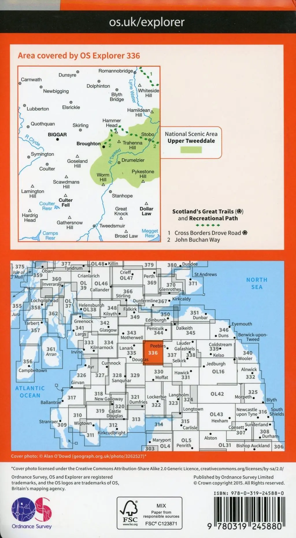 Bild: 9780319245880 | Biggar and Broughton | Ordnance Survey | (Land-)Karte | Englisch