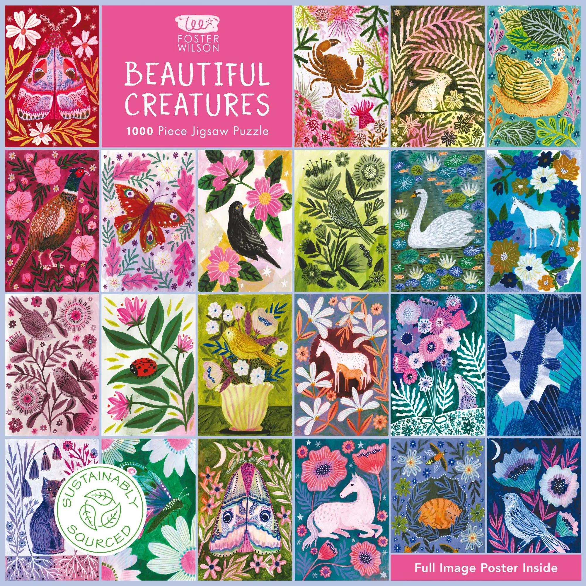 Cover: 9781835625880 | Adult Sustainable Jigsaw Puzzle Lee Foster-Wilson: Beautiful Creatures