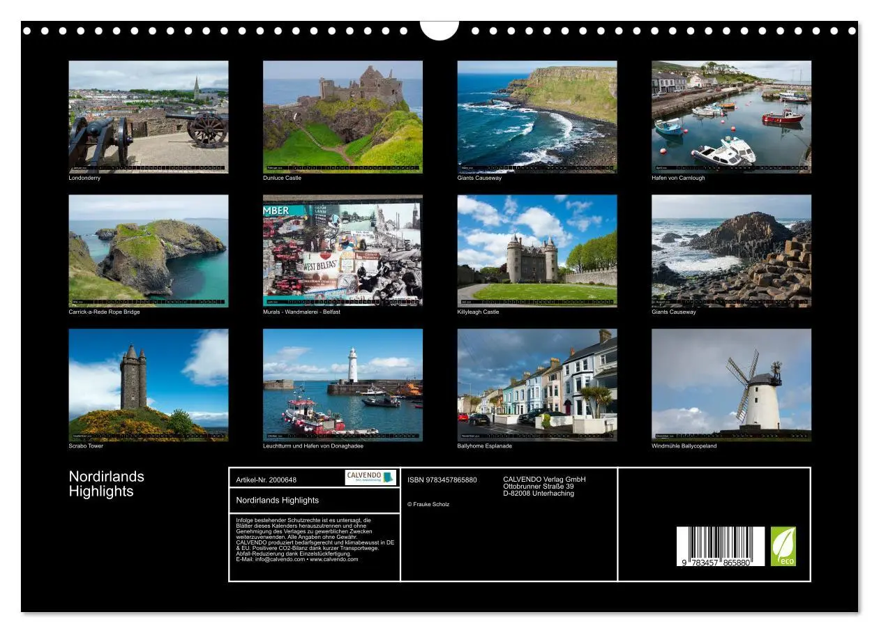 Bild: 9783457865880 | Nordirlands Highlights (Wandkalender 2026 DIN A3 quer), CALVENDO...