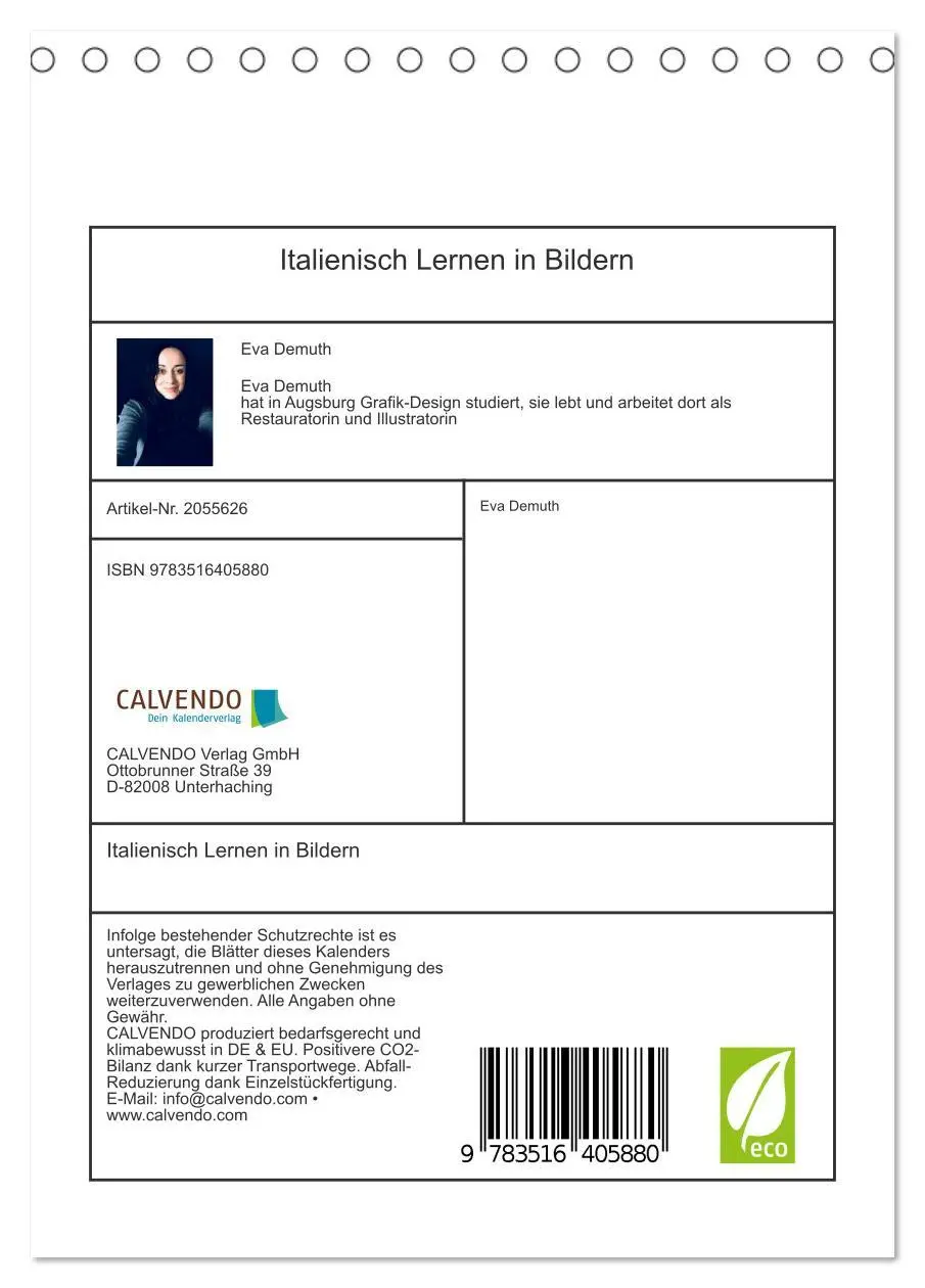 Bild: 9783516405880 | Italienisch Lernen in Bildern (Tischkalender 2026 DIN A5 hoch),...