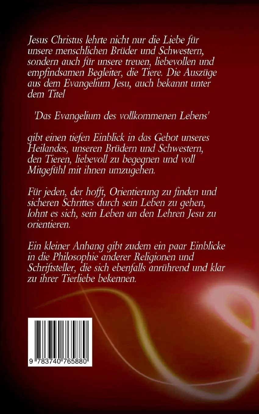 Rückseite: 9783740765880 | Die Tierliebe Jesu | Antonia Katharina Tessnow | Taschenbuch | 92 S.