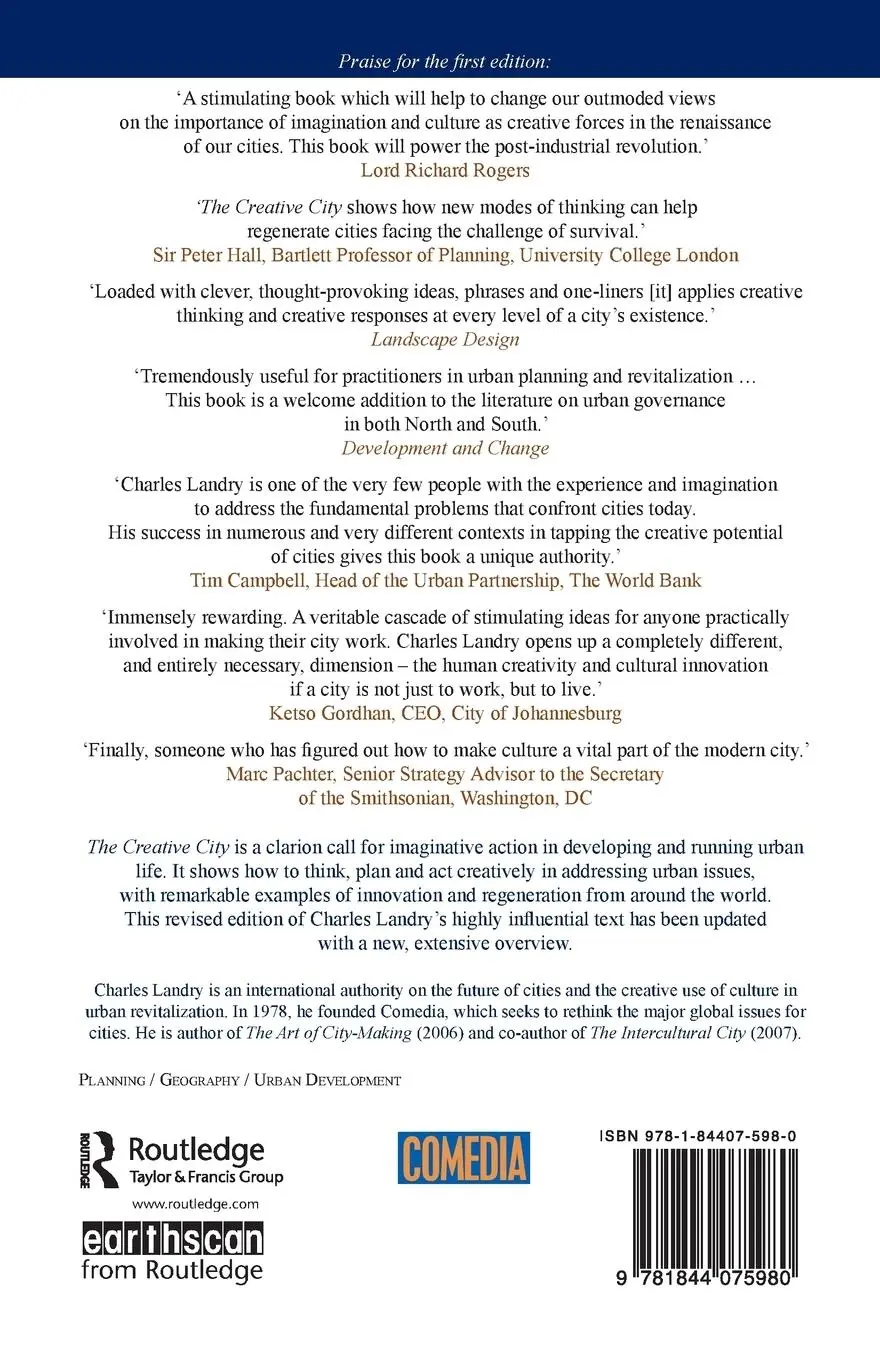 Rückseite: 9781844075980 | The Creative City | A Toolkit for Urban Innovators | Charles Landry