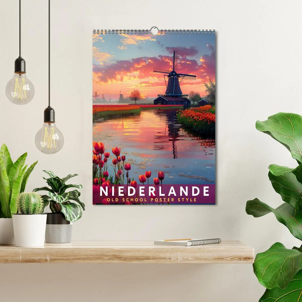 Bild: 9783516255980 | Niederlande - Old School Poster Style (Wandkalender 2026 DIN A3...