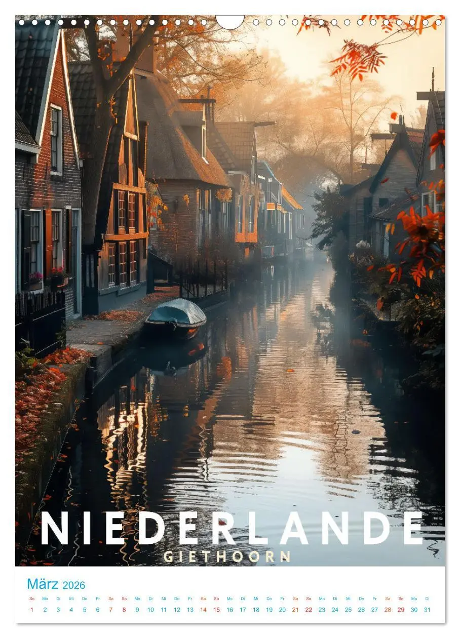Bild: 9783516255980 | Niederlande - Old School Poster Style (Wandkalender 2026 DIN A3...