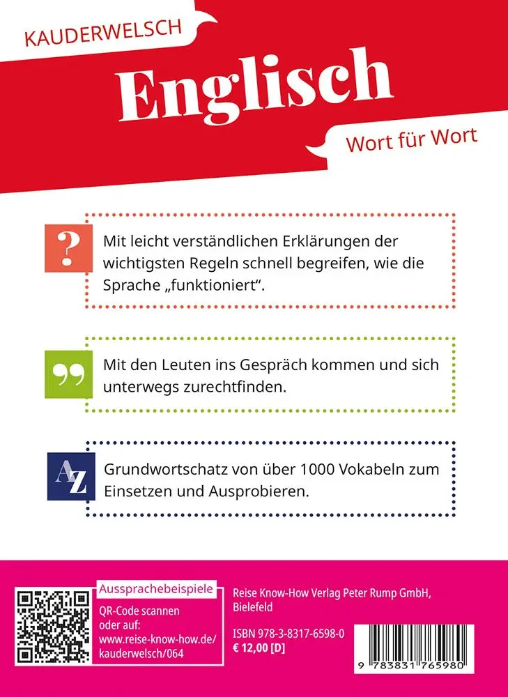 Bild: 9783831765980 | Reise Know-How Sprachführer Englisch - Wort für Wort | Astrid Fieß