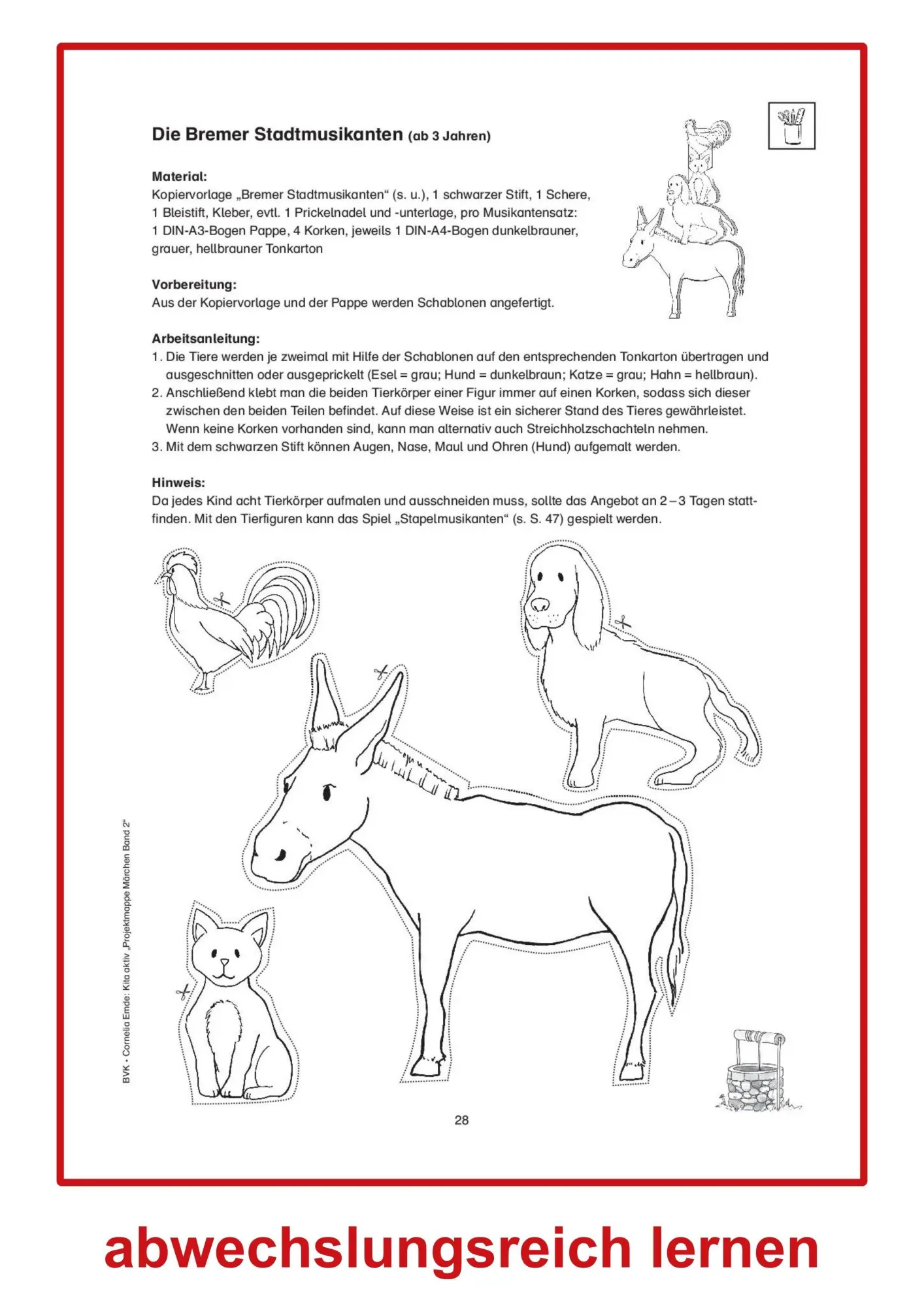 Bild: 9783867405980 | Kita aktiv "Projektmappe Märchen" Band 2 | Cornelia Emde | Taschenbuch