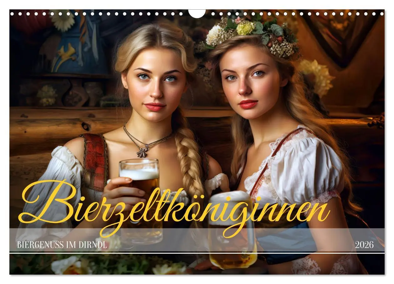 Cover: 9783457506080 | Bierzeltköniginnen - Biergenuss im Dirndl (Wandkalender 2026 DIN A3...