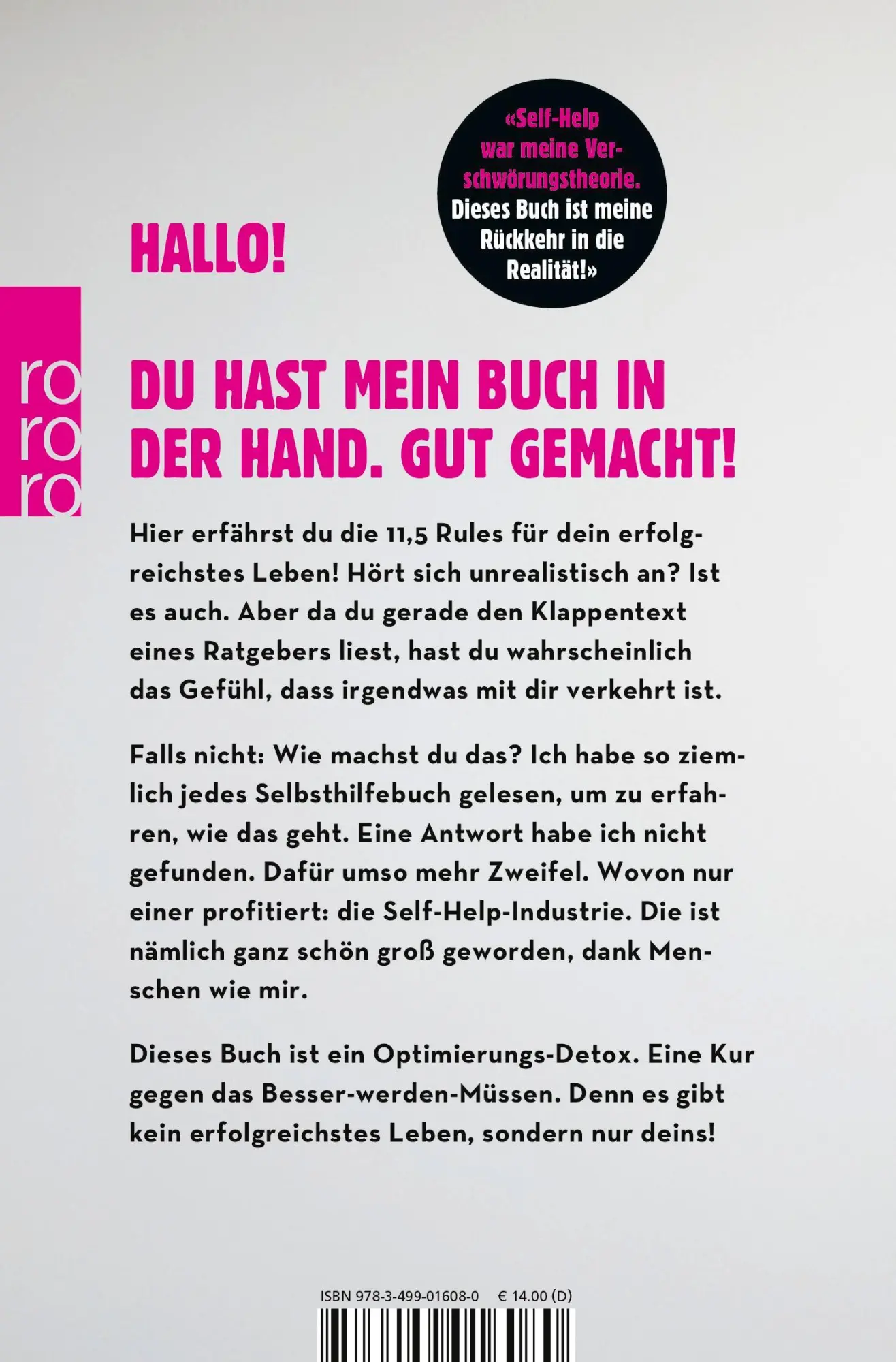 Rückseite: 9783499016080 | 11,5 Rules für dein erfolgreichstes Leben | Maxi Gstettenbauer | Buch