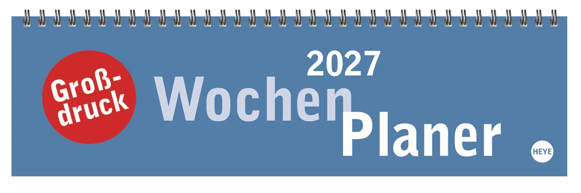 Cover: 9783756416080 | Großdruck Wochenquerplaner 2027 | Heye | Kalender | Bürokalender Heye