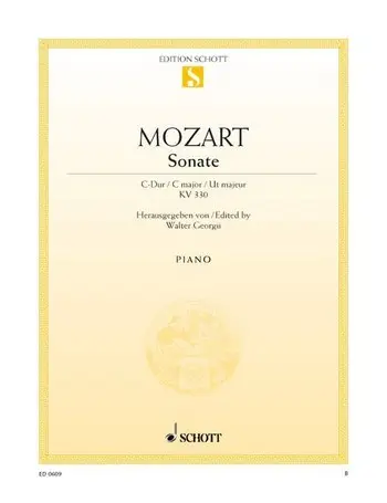 Cover: 9790001086080 | Sonate C Kv330 | Wolfgang Amadeus Mozart | Buch | Schott Music