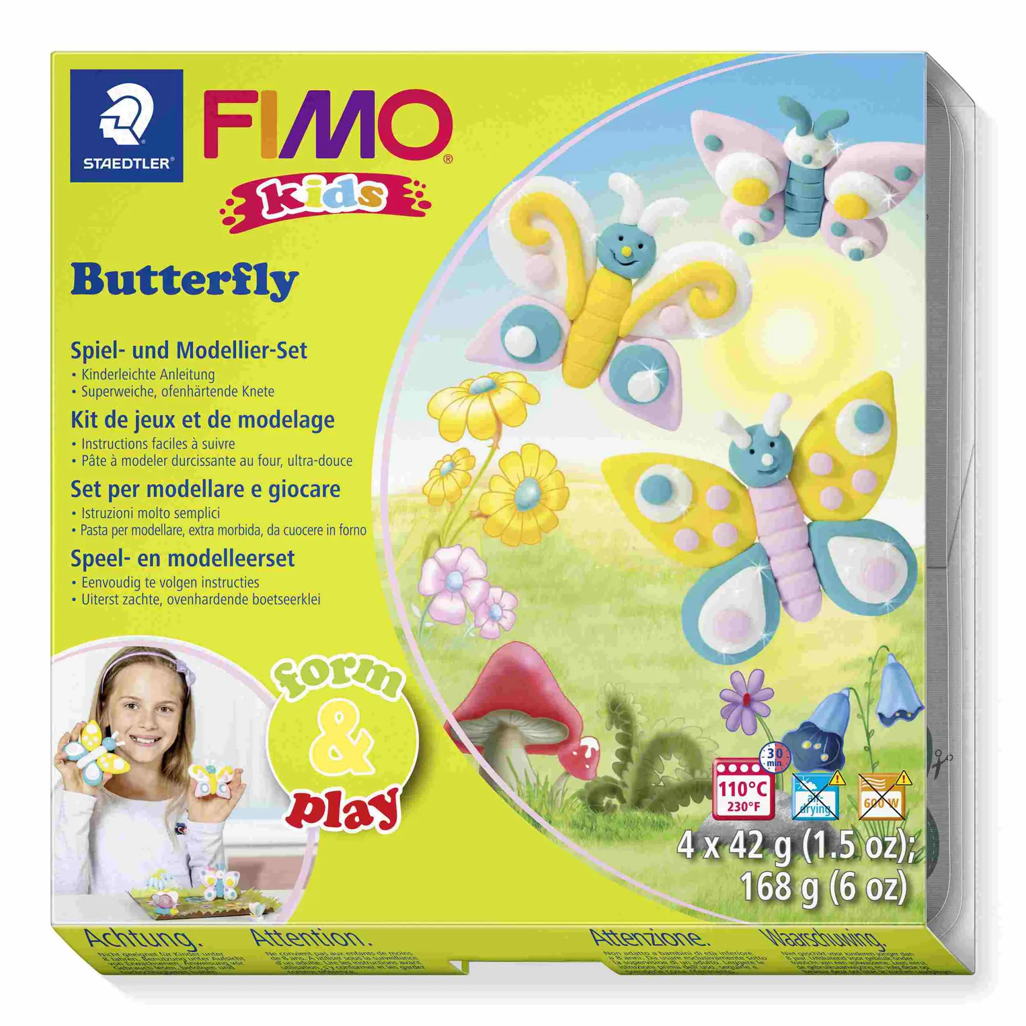 Cover: 4007817806180 | FIMO ofenhärtende Modelliermasse FIMO kids 8034 Set Schmetterling,...