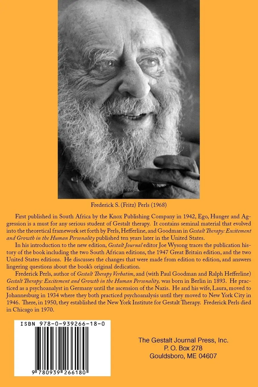 Rückseite: 9780939266180 | Ego, Hunger, and Aggression: A Revision of Freud's Theory and Method