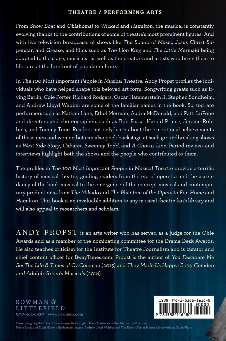 Rückseite: 9781538116180 | The 100 Most Important People in Musical Theatre | Andy Propst | Buch