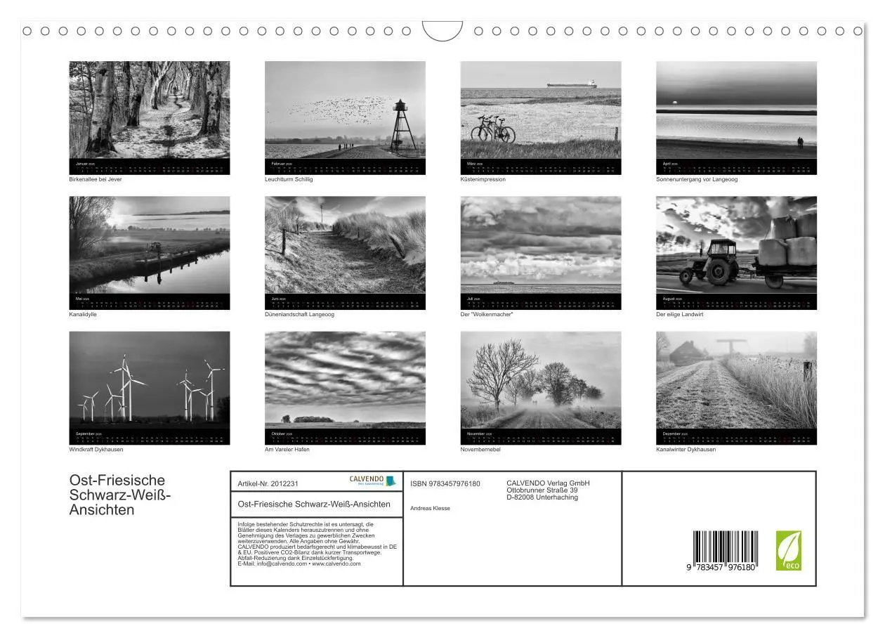 Bild: 9783457976180 | Ost-Friesische Schwarz-Weiß-Ansichten (Wandkalender 2026 DIN A3...