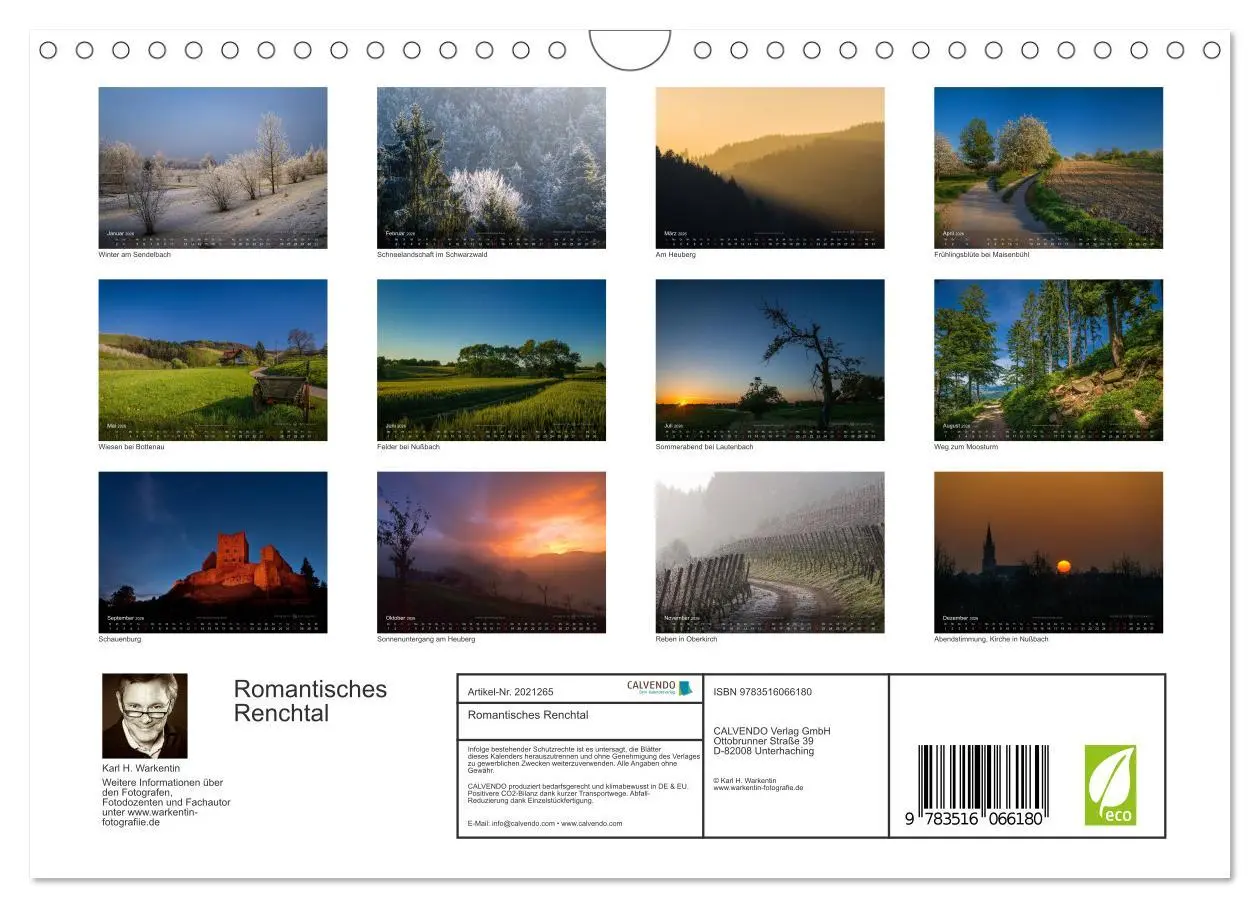 Bild: 9783516066180 | Romantisches Renchtal (Wandkalender 2026 DIN A4 quer), CALVENDO...