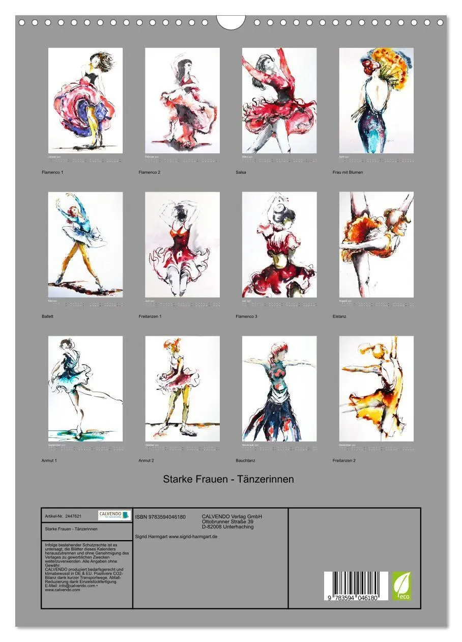 Bild: 9783594046180 | Starke Frauen - Tänzerinnen (Wandkalender 2027 DIN A3 hoch),...