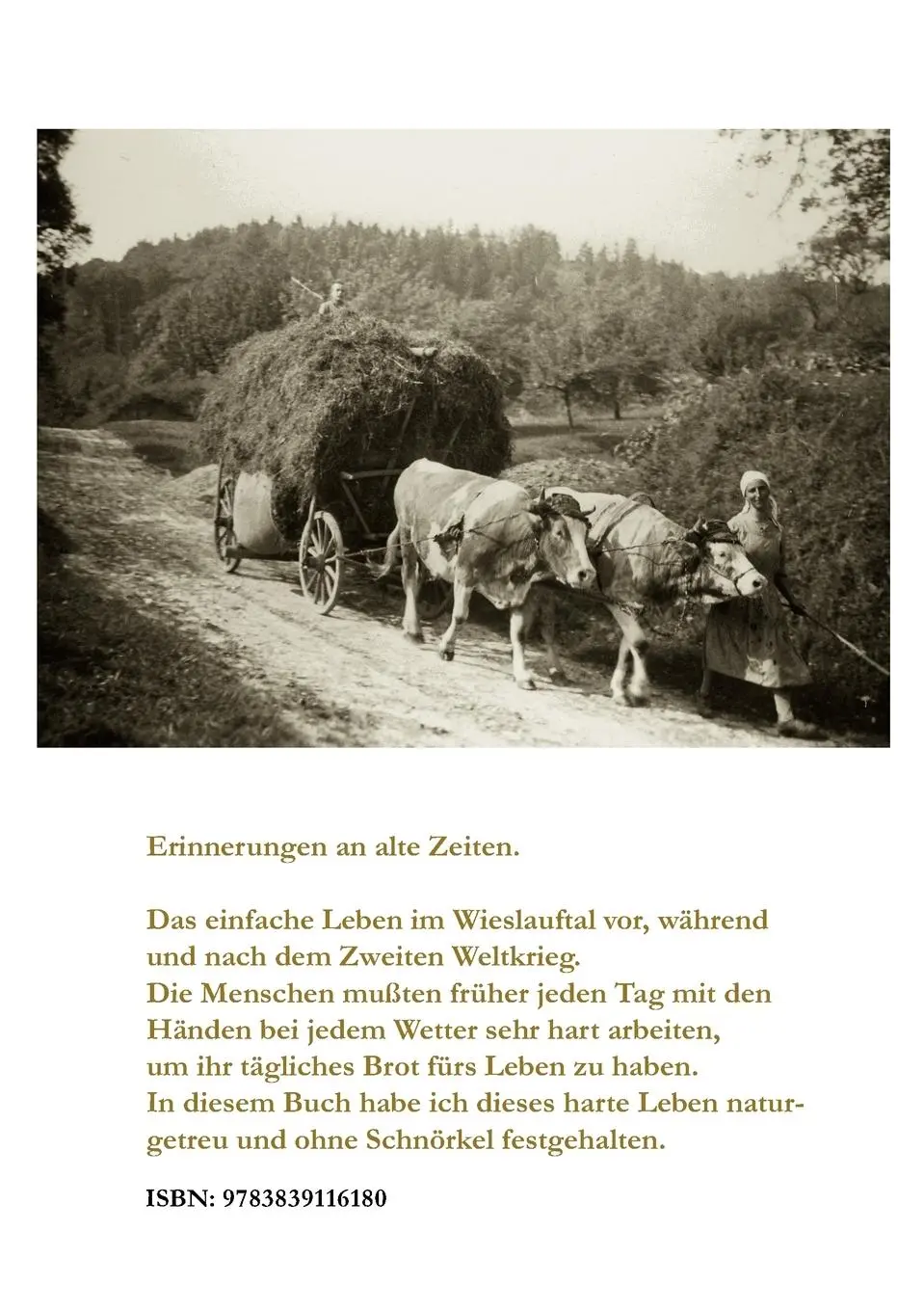 Rückseite: 9783839116180 | Das Leben im Wieslauftal | 1932-1952 | Willy Oesterle | Taschenbuch