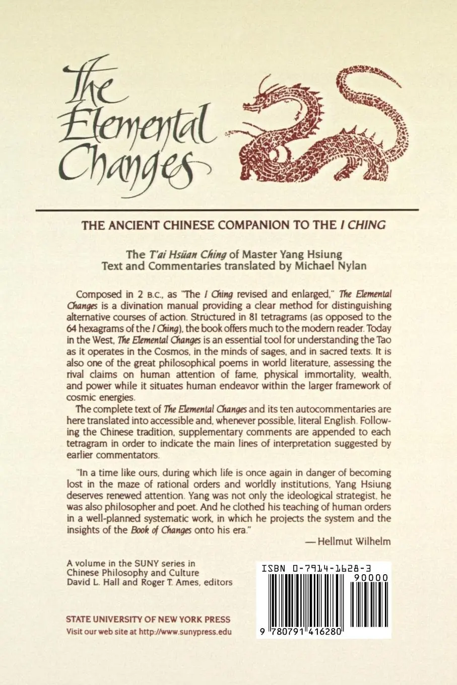 Rückseite: 9780791416280 | The Elemental Changes | Michael Nylan | Taschenbuch | Englisch | 1994