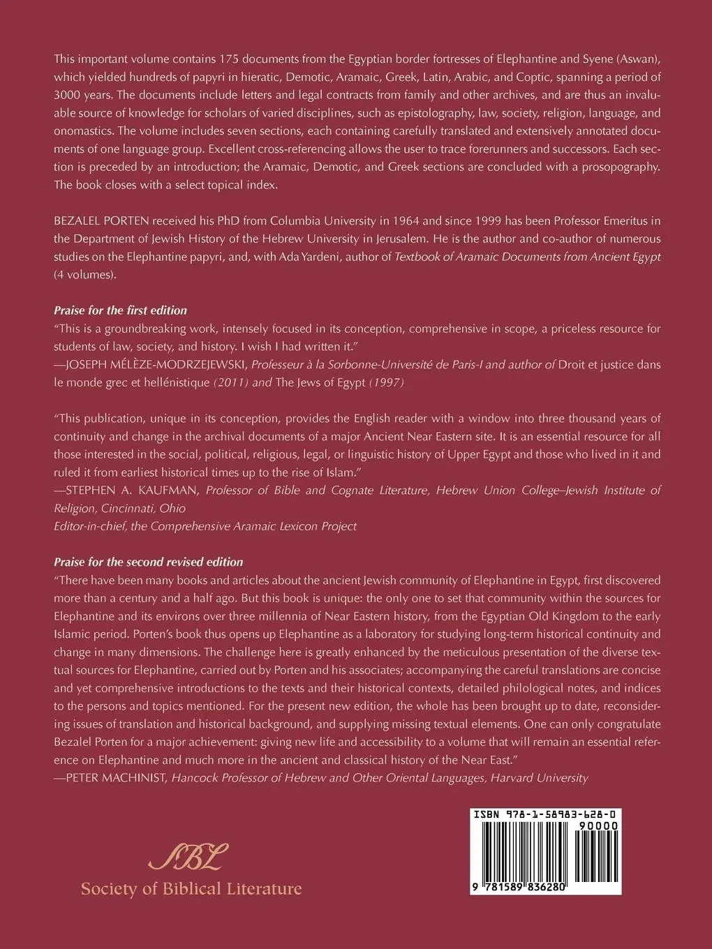 Rückseite: 9781589836280 | The Elephantine Papyri in English | Bezalel Porten | Taschenbuch