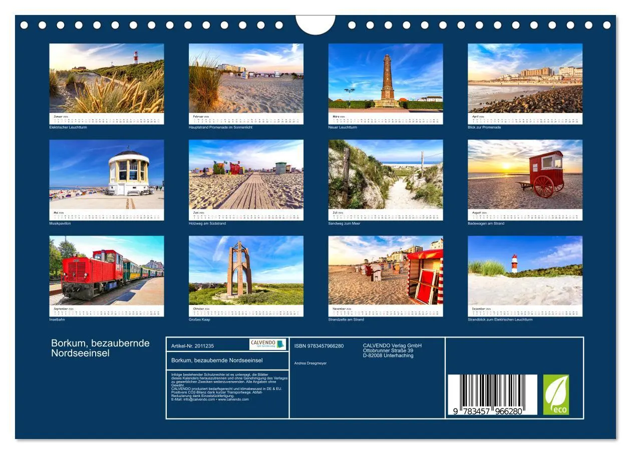 Bild: 9783457966280 | Borkum, bezaubernde Nordseeinsel (Wandkalender 2026 DIN A4 quer),...