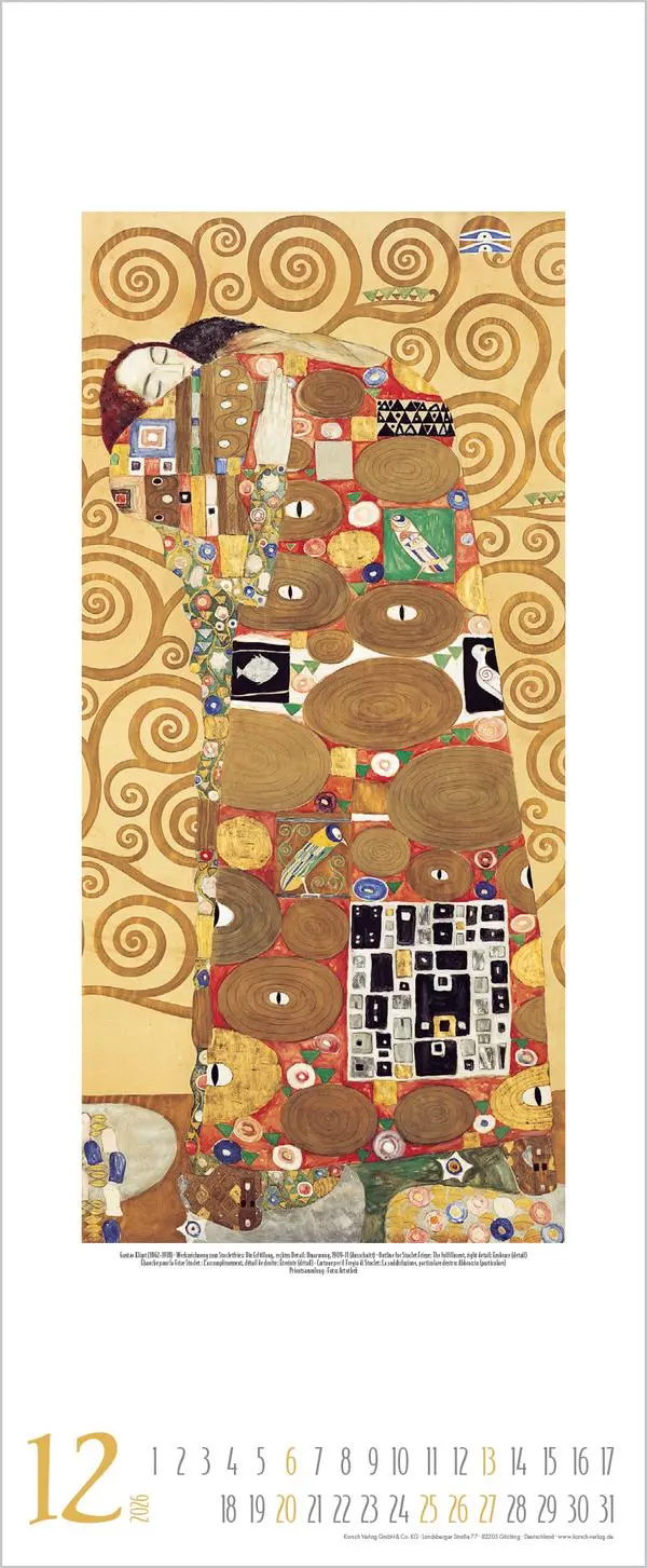 Bild: 9783731886280 | Gustav Klimt 2026 | Verlag Korsch | Kalender | Spiralbindung | 14 S.
