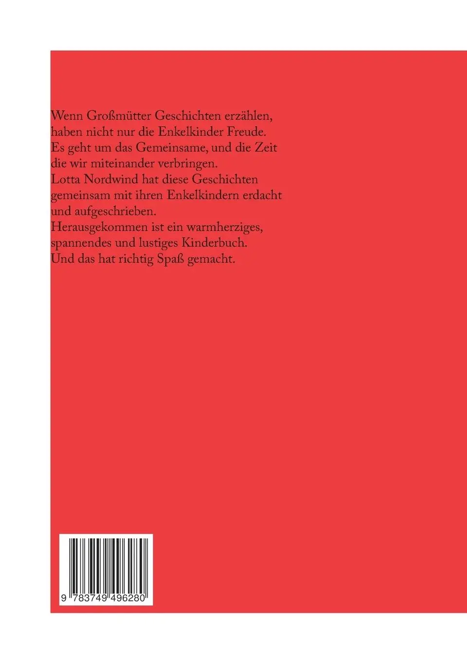 Rückseite: 9783749496280 | Hexe Zwerg &amp; Weihnachtsmann | Lotta Nordwind | Taschenbuch | 132 S.