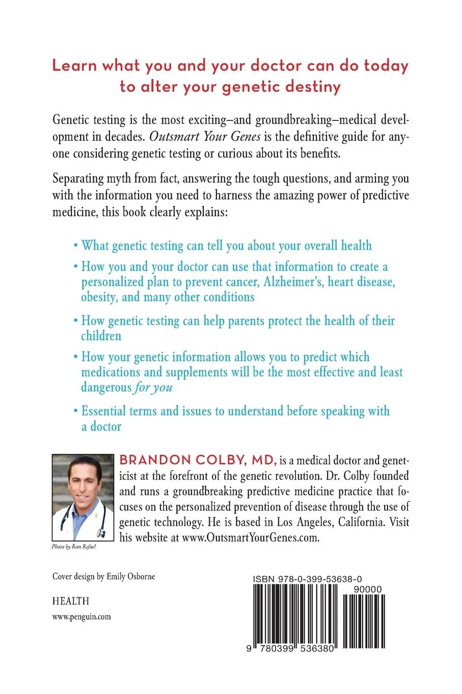 Rückseite: 9780399536380 | Outsmart Your Genes | Brandon Colby | Taschenbuch | Englisch | 2011