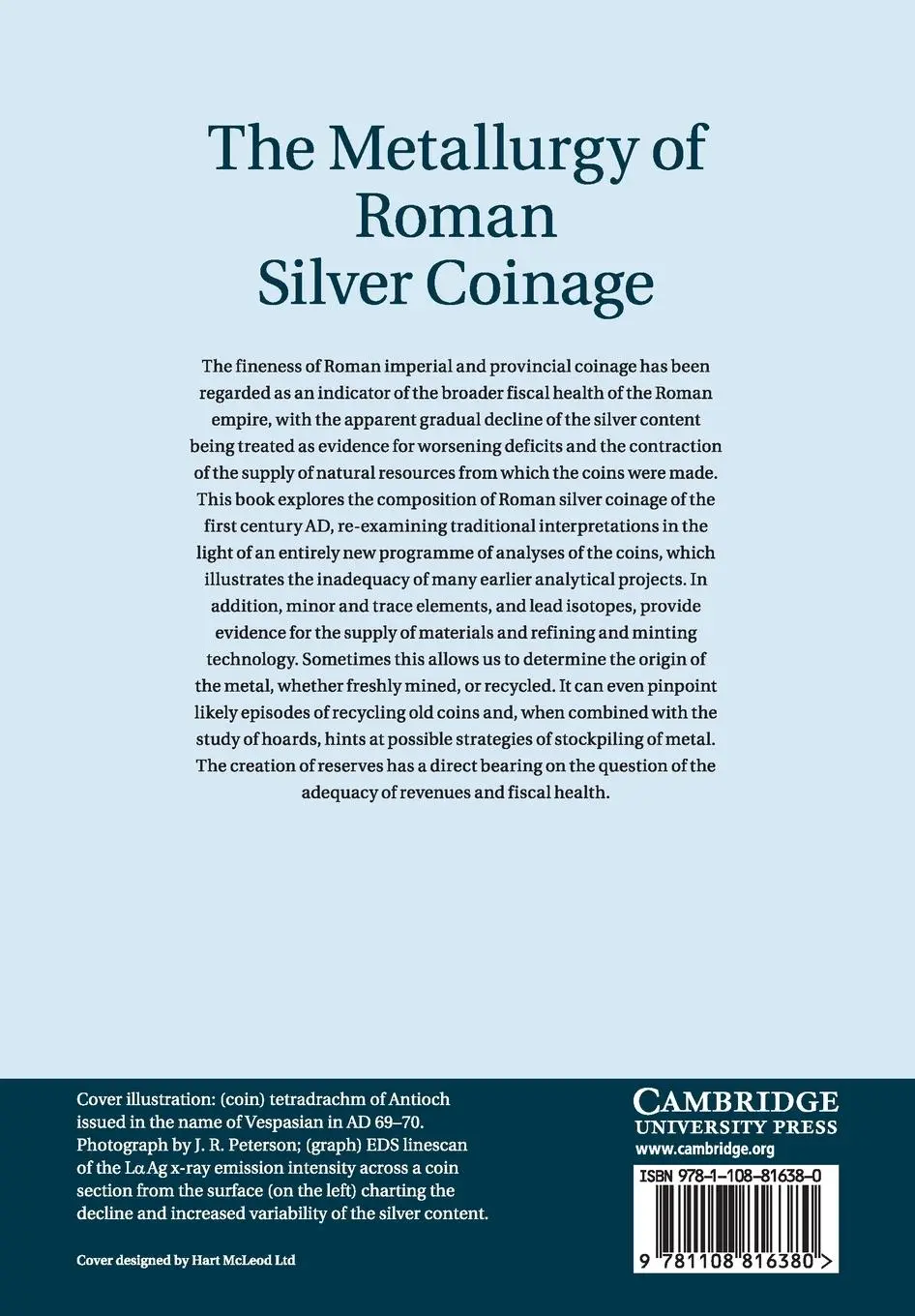 Rückseite: 9781108816380 | The Metallurgy of Roman Silver Coinage | Kevin Butcher (u. a.) | Buch