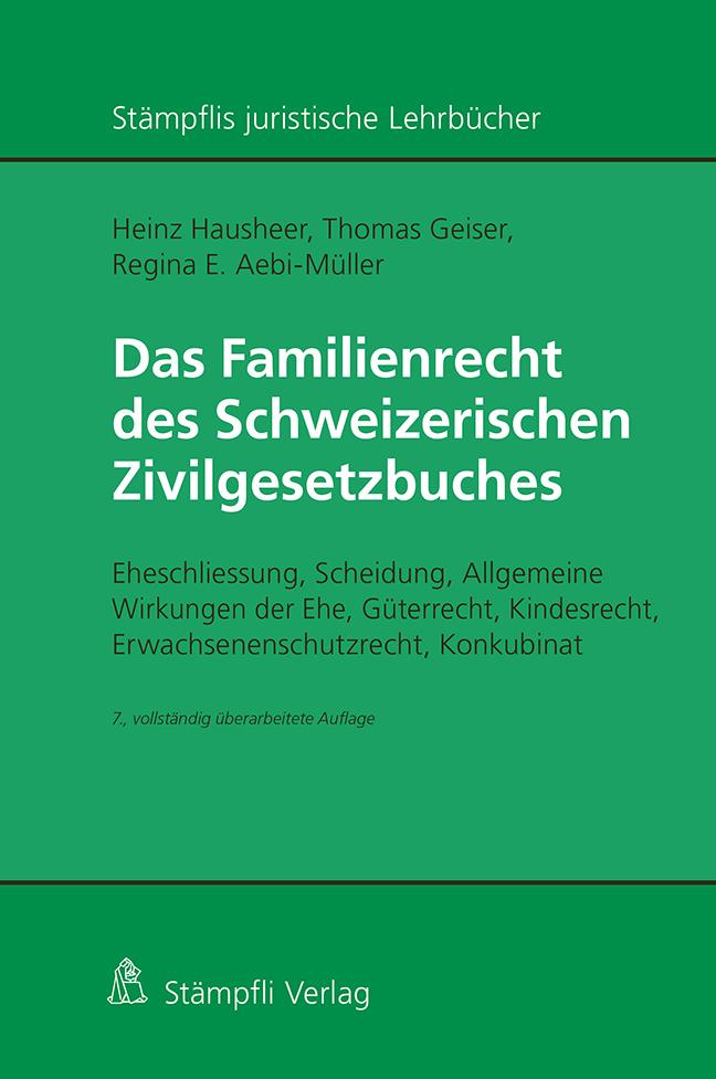 Cover: 9783727226380 | Das Familienrecht des Schweizerischen Zivilgesetzbuches | Buch | LII