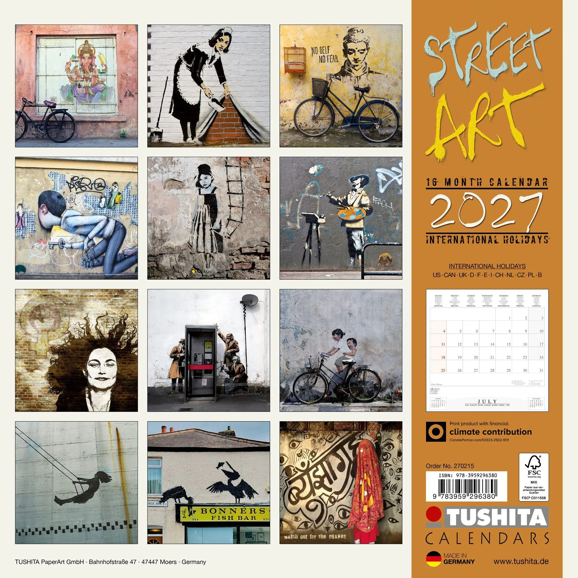 Bild: 9783959296380 | Street Art 2027 | Kalender 2027 | Kalender | Mindful editions | 28 S.