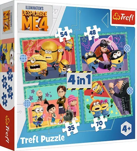 Cover: 5900511346480 | 4 in 1 Puzzle - Minions | Spiel | In Kartonage | 34648 | 2025 | Trefl