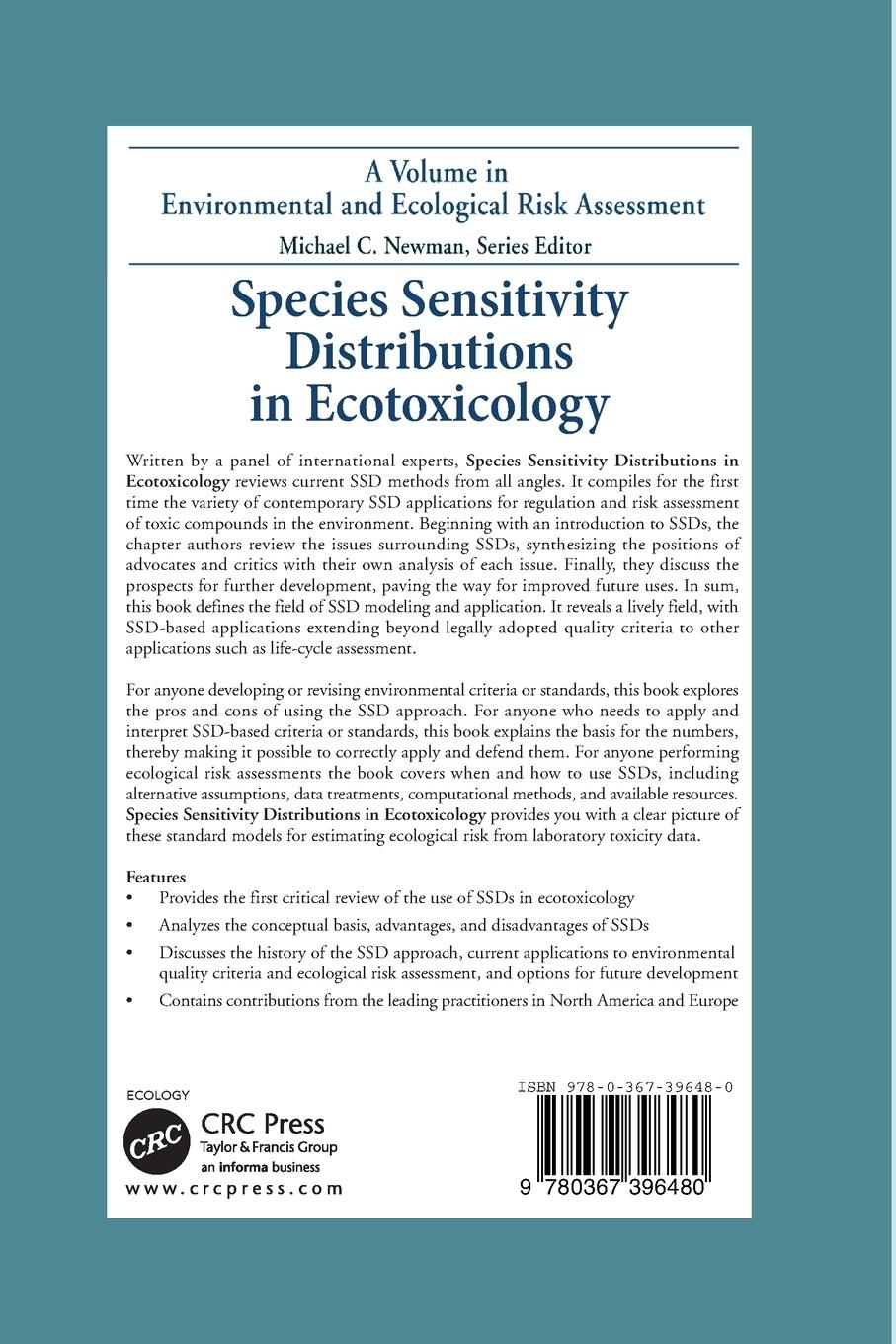 Rückseite: 9780367396480 | Species Sensitivity Distributions in Ecotoxicology | Posthuma (u. a.)