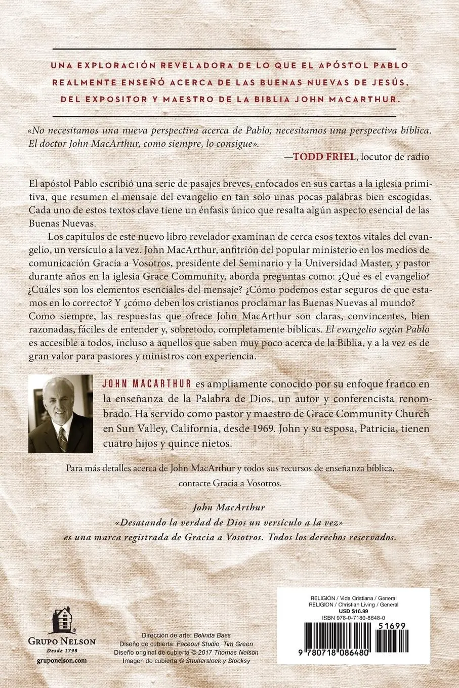 Rückseite: 9780718086480 | El Evangelio según Pablo | John F. Macarthur | Taschenbuch | Spanisch