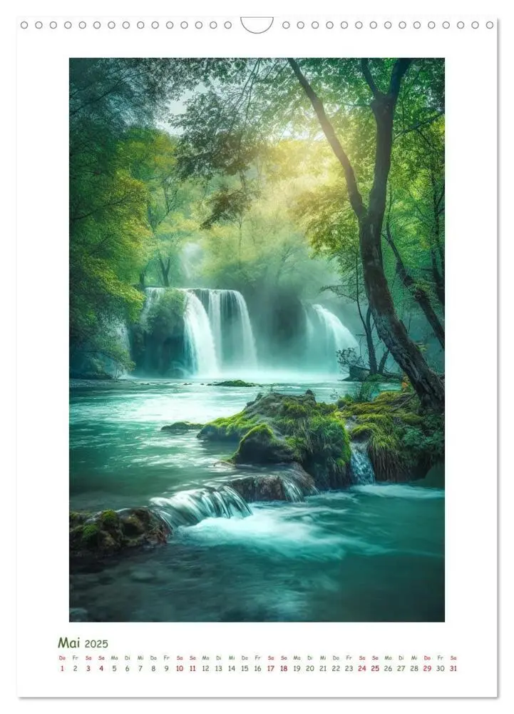 Bild: 9783435856480 | Malerische Wasserfälle (Wandkalender 2025 DIN A3 hoch), CALVENDO...