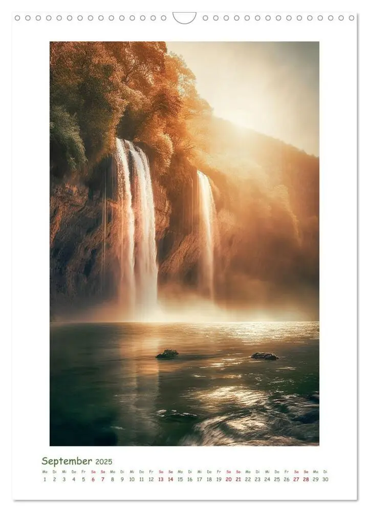 Bild: 9783435856480 | Malerische Wasserfälle (Wandkalender 2025 DIN A3 hoch), CALVENDO...