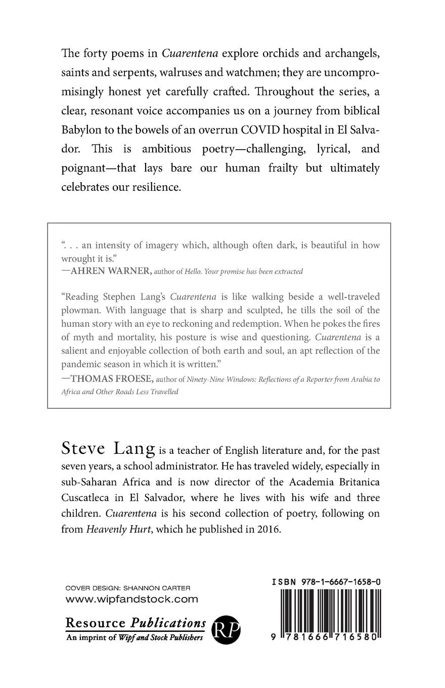 Rückseite: 9781666716580 | Cuarentena | Steve Lang | Taschenbuch | Englisch | 2021