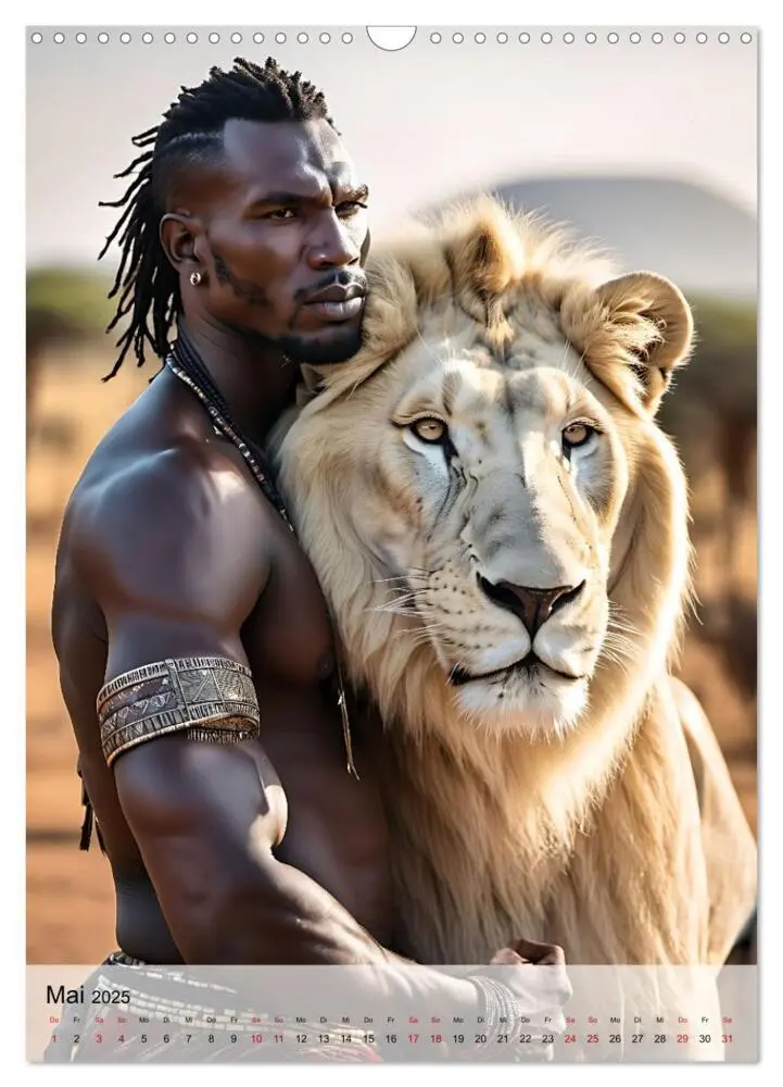 Bild: 9783435846580 | Verwegene Kerle - Muskeln, Tattoos und wilde Tiere (Wandkalender...