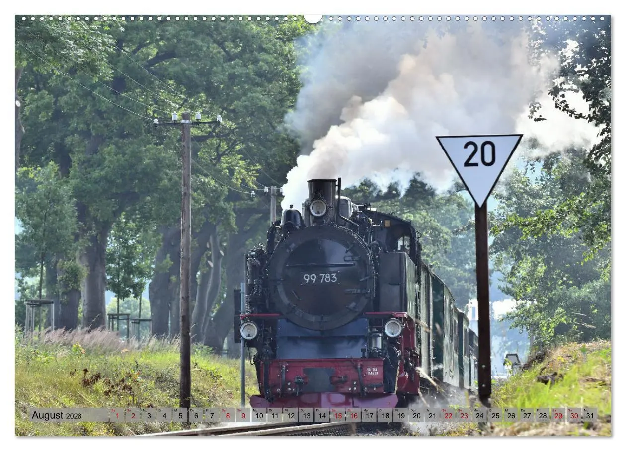Bild: 9783457626580 | Mit Dampf durch die Natur Rügens (Wandkalender 2026 DIN A2 quer),...