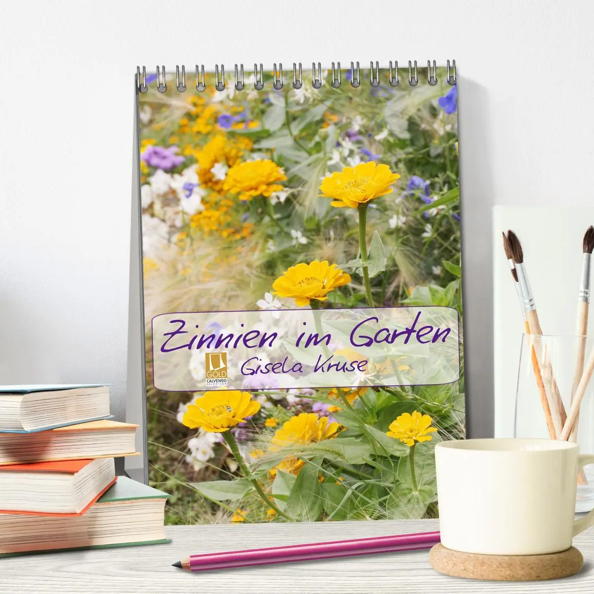 Bild: 9783516406580 | Zinnien im Garten (Tischkalender 2026 DIN A5 hoch), CALVENDO...
