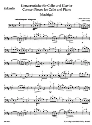 Bild: 9790006536580 | Konzertstücke für Cello und Klavier | Christoph Sassmannshaus | Buch