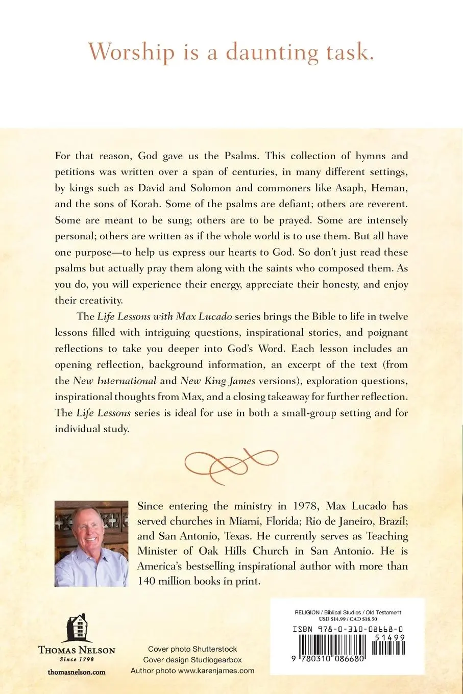 Rückseite: 9780310086680 | Life Lessons from Psalms | A Praise Book for God's People | Max Lucado