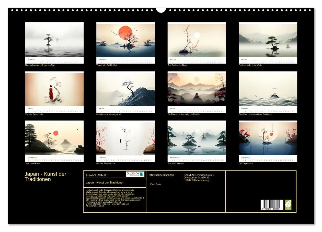 Bild: 9783457306680 | Japan - Kunst der Traditionen (Wandkalender 2026 DIN A2 quer),...