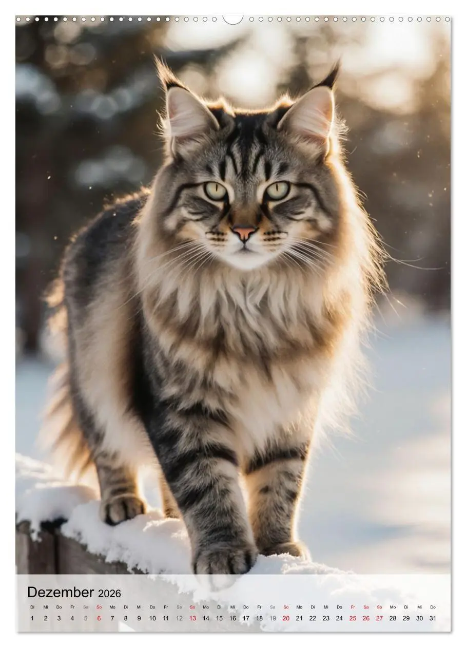 Bild: 9783516706680 | Maine Coon Kalender - Majestätische Katzen in der Natur...